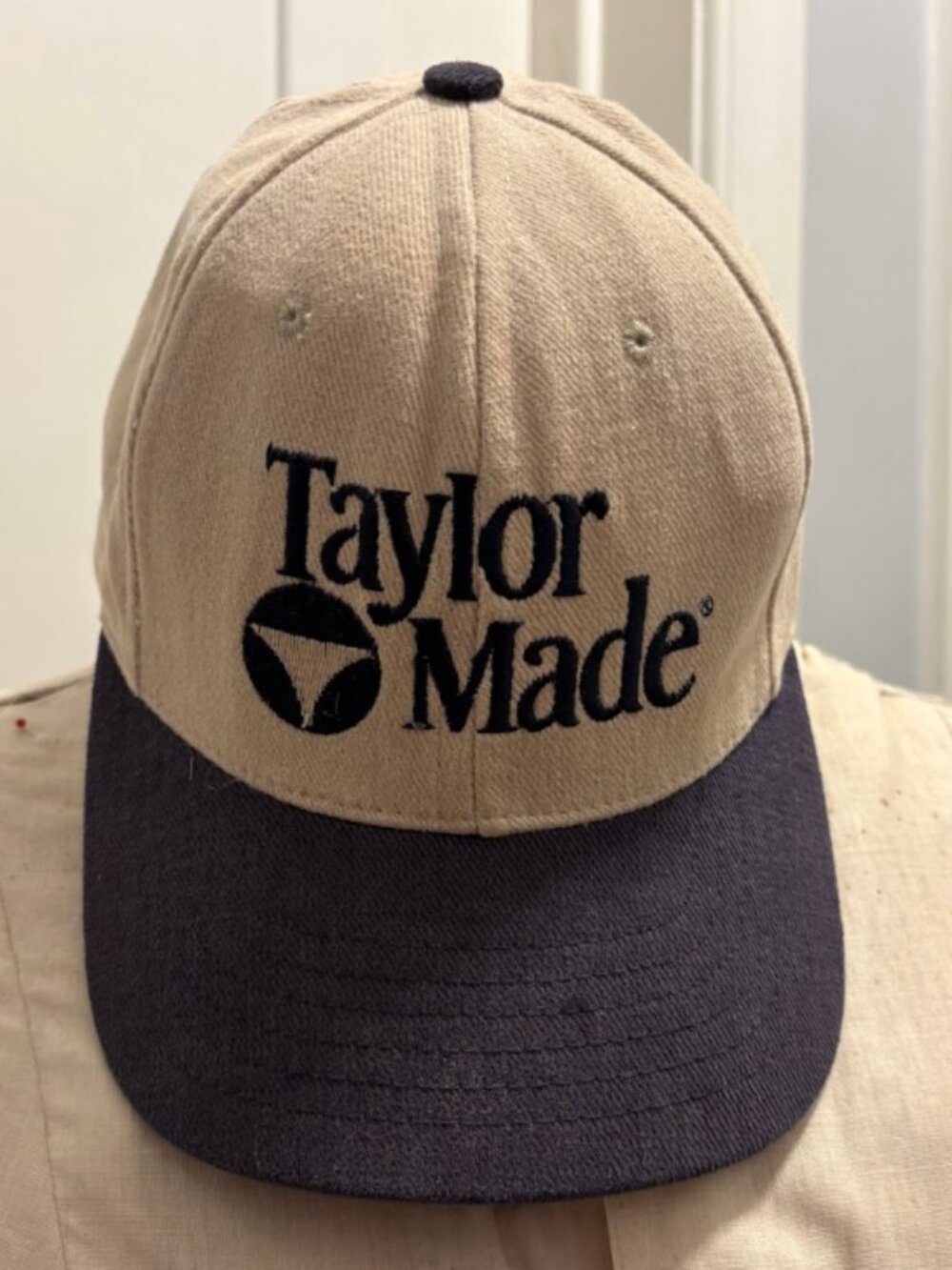 Rare Vintage TaylorMade Embroidered Golf Hat Leather Strapback